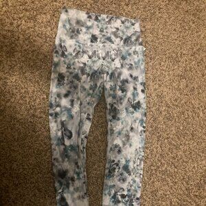 lululemon athletica Blue and Gray Patterned Leggings